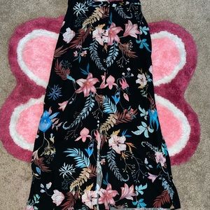 Hollister floral midi skirt
